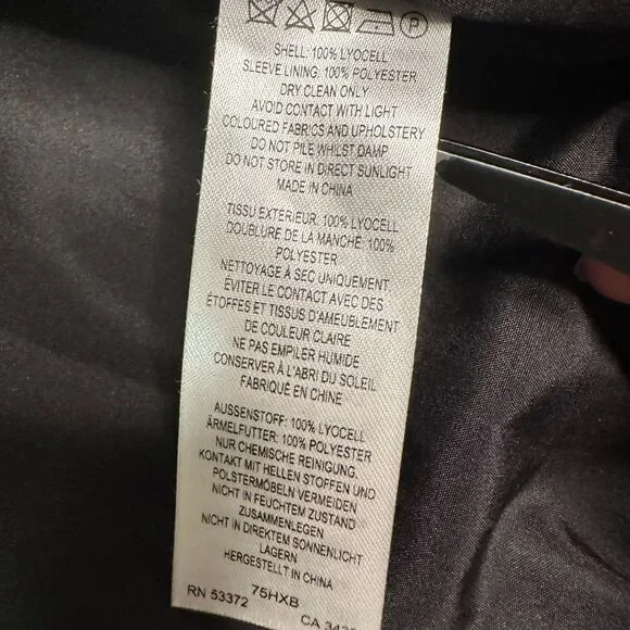 FRENCH CONNECTION Abstract Print Bomber Jacket US 8 Lightweight Lyocell Chic EUC - Picture 12 of 12